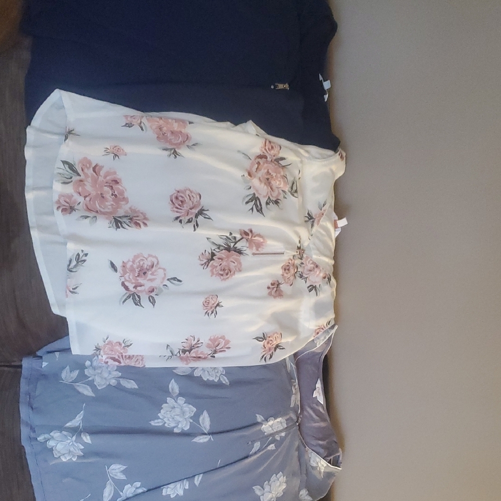 Floral White and Pink Skirt